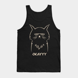 Annoyed cat (White) Tank Top